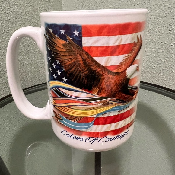 Colors of Courage Patriotic Cup  USA Flag Eagle - Picture 1 of 4